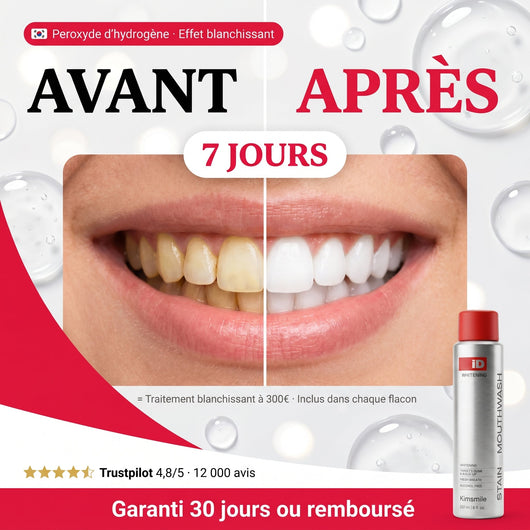 Bain de bouche japonais - Nettoyage intégral & Eclats des dents