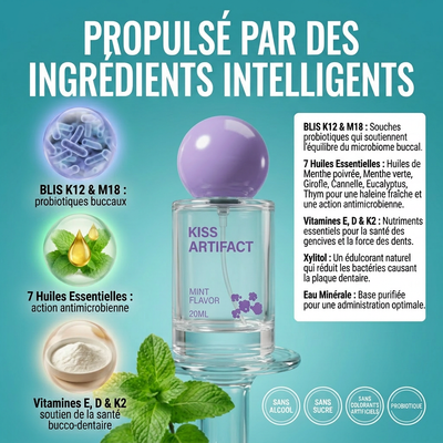 Spray buccal parfumé à base de probiotiques